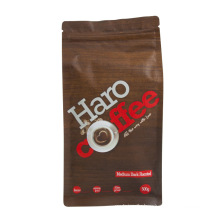 Coffee Beans Packaging Bag- Custom-Print Paper Plastic Laminated Tin-tie Flat Bottom Pouch